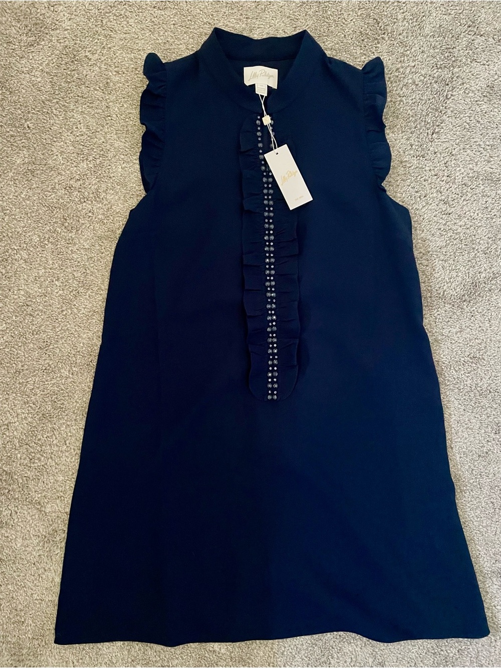 Lilly Pulitzer Navy Ruffle Mini Dress - Picture 7 of 7